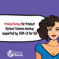 ProductGroup for Product Variant Schema markup supported by JSON-LD for SEO