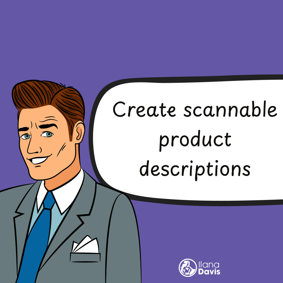 Create scannable product descriptions