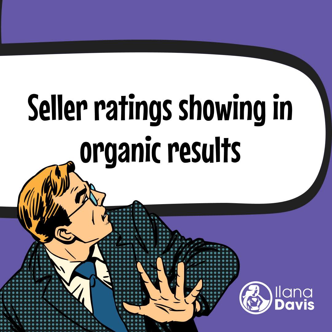 Seller ratings showing in organic results