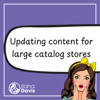 Updating content for large catalog stores