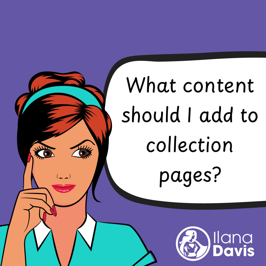 What content should I add to collection pages?