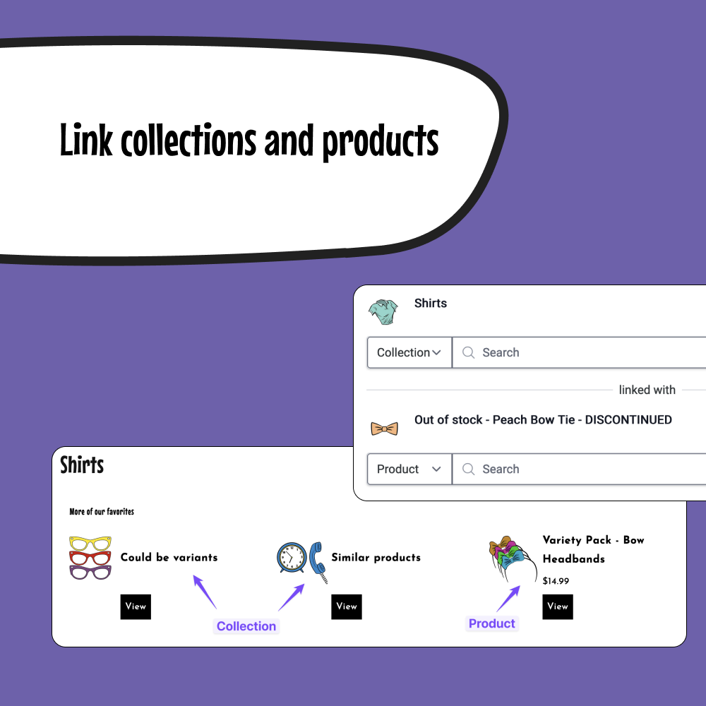 Link collections and products
