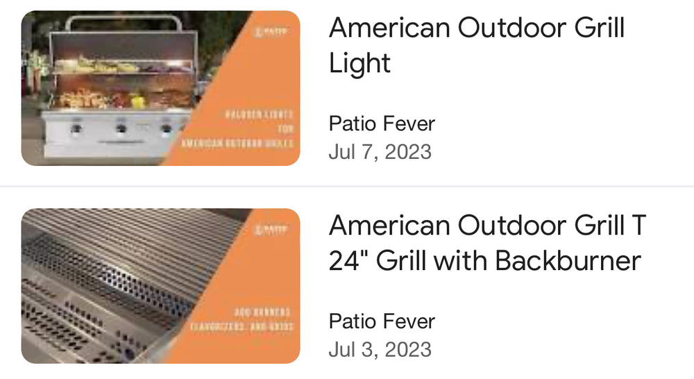 Video Rich Results for patiofever.com